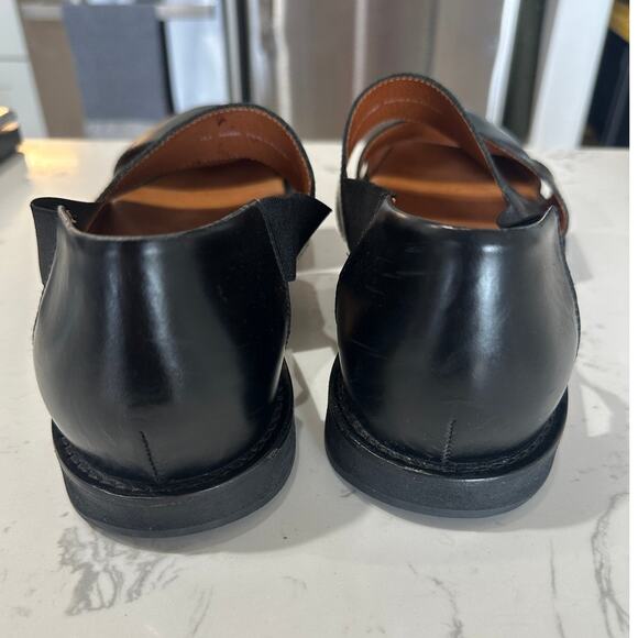 COS Men’s Black Leather Fisherman Sandals Size 10.5 Minimalist Euro Luxe main image 3